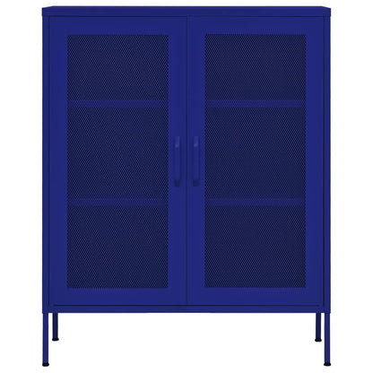Opbergkast 80X35X101,5 Cm Staal Marineblauw