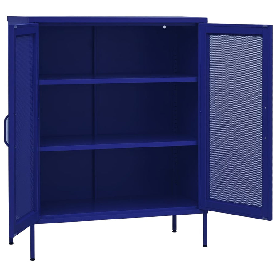 Opbergkast 80X35X101,5 Cm Staal Marineblauw