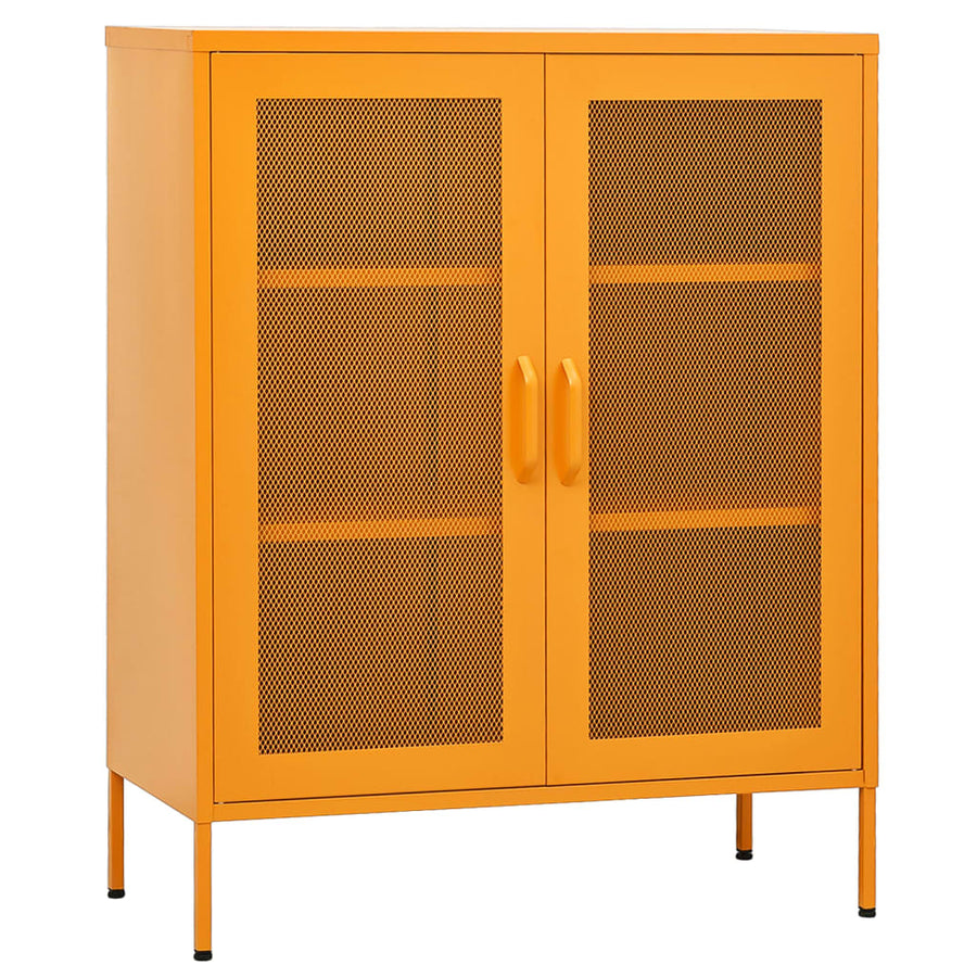 Opbergkast 80X35X0,5 Cm Staal Mosterdgeel