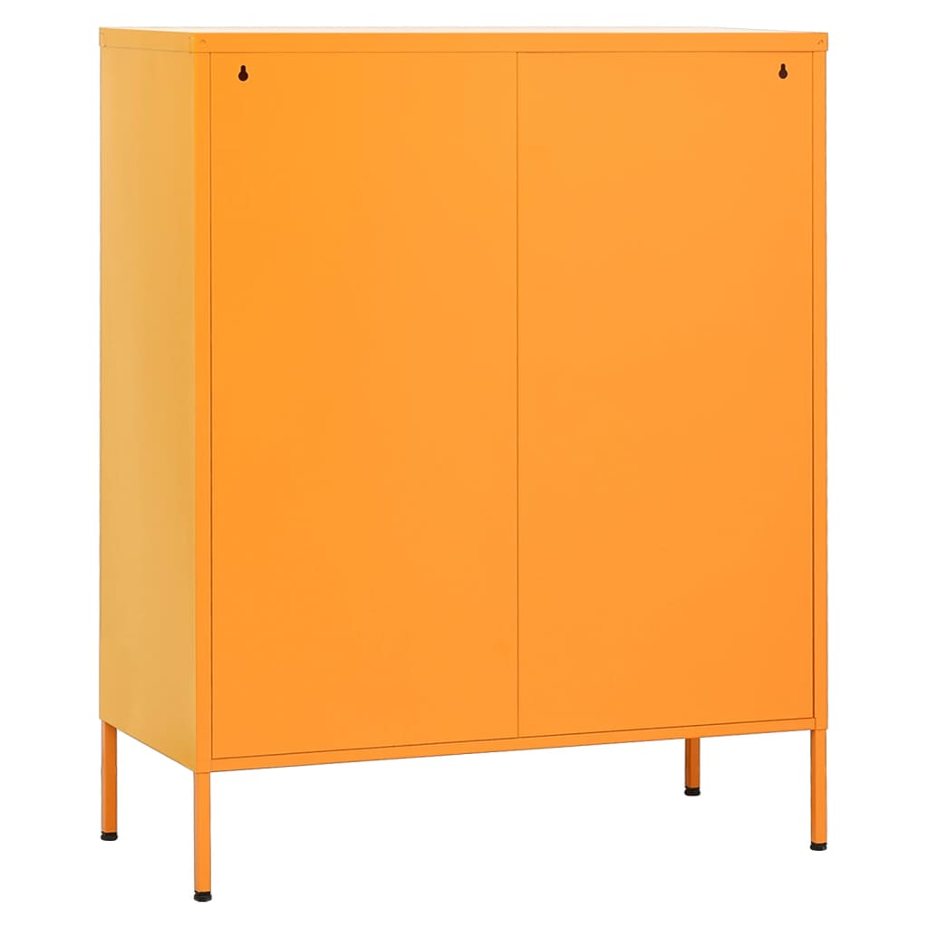 Opbergkast 80X35X0,5 Cm Staal Mosterdgeel