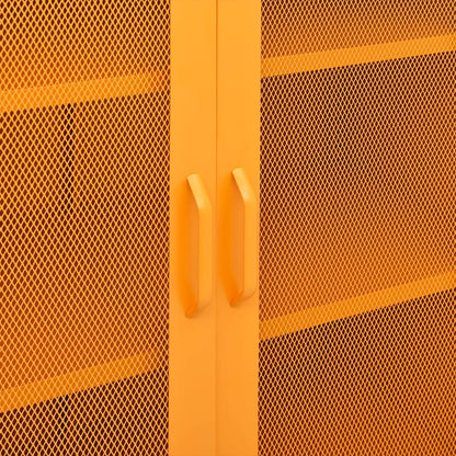 Opbergkast 80X35X0,5 Cm Staal Mosterdgeel