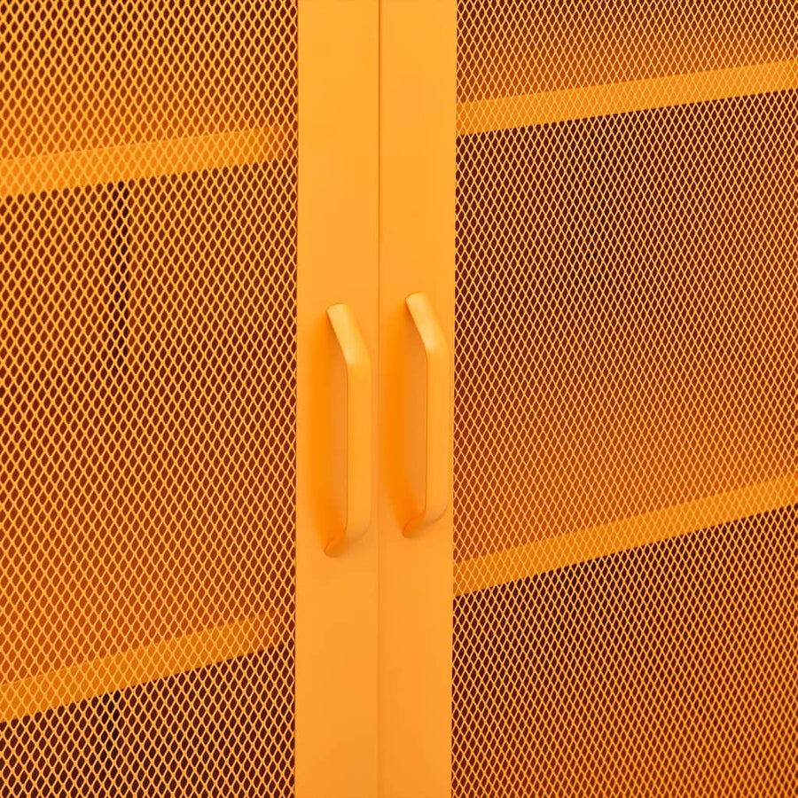 Opbergkast 80X35X0,5 Cm Staal Mosterdgeel
