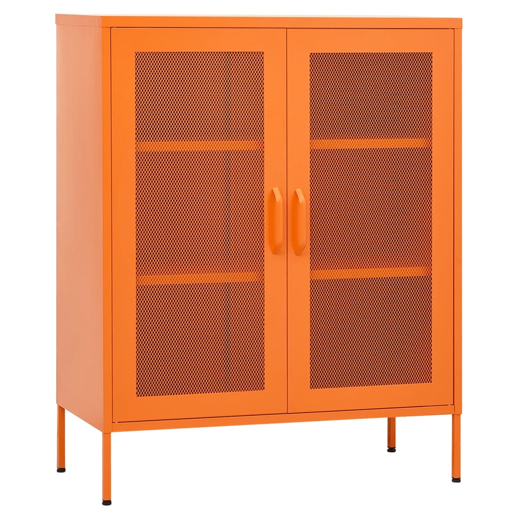 Opbergkast 80X35X0,5 Cm Staal Oranje orange