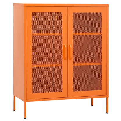 Opbergkast 80X35X0,5 Cm Staal Oranje orange