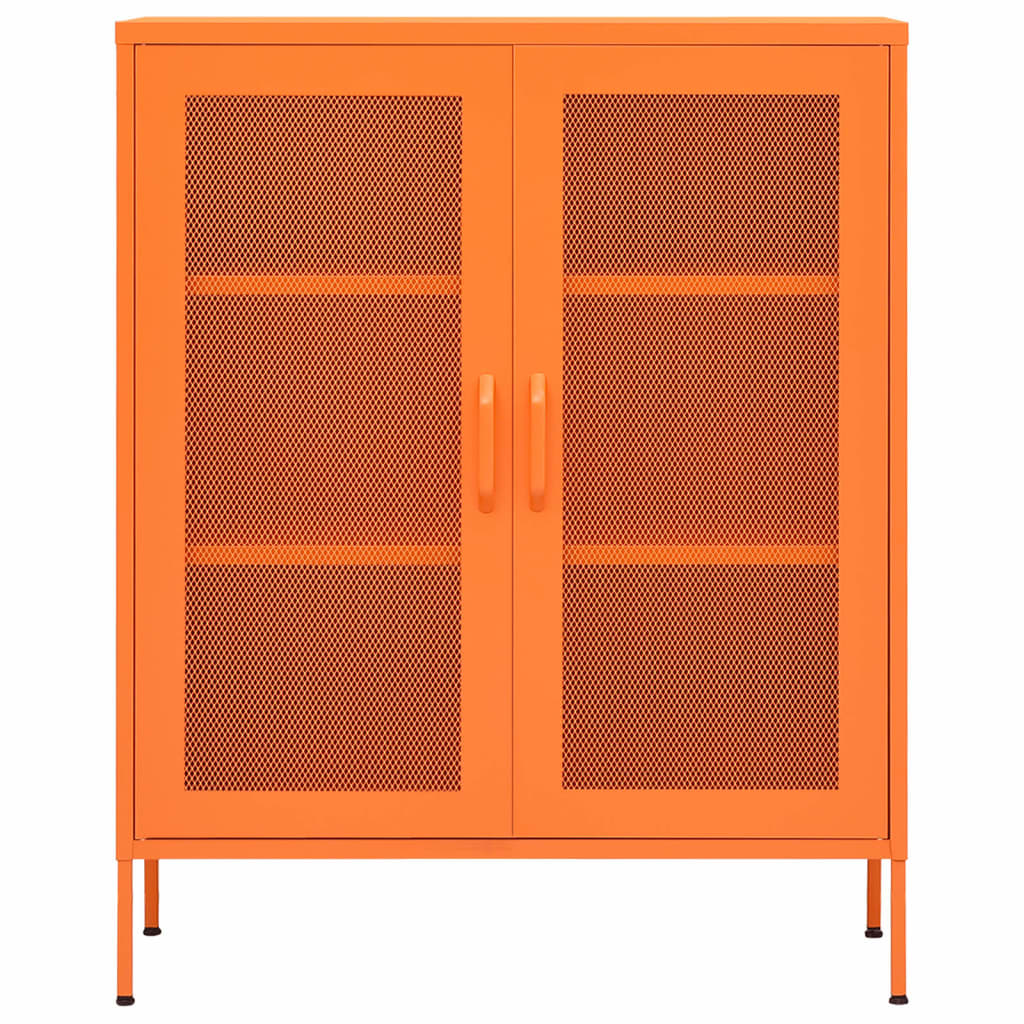 Opbergkast 80X35X0,5 Cm Staal Oranje orange