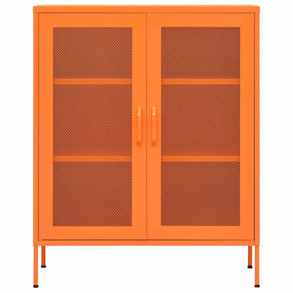 Opbergkast 80X35X0,5 Cm Staal Oranje orange