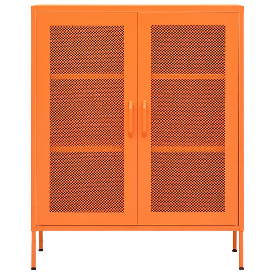 Opbergkast 80X35X0,5 Cm Staal Oranje orange
