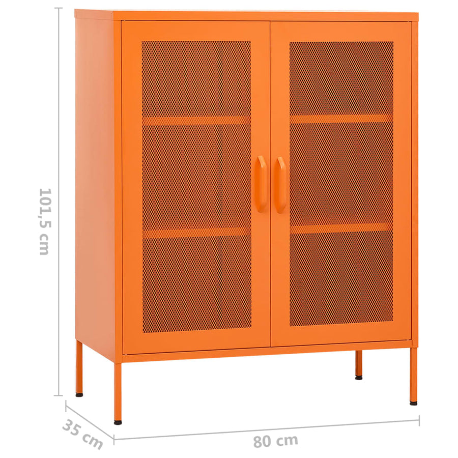 Opbergkast 80X35X0,5 Cm Staal Oranje orange