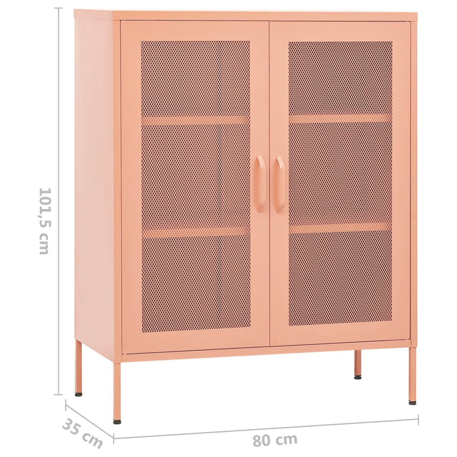 Opbergkast 80X35X0,5 Cm Staal Roze