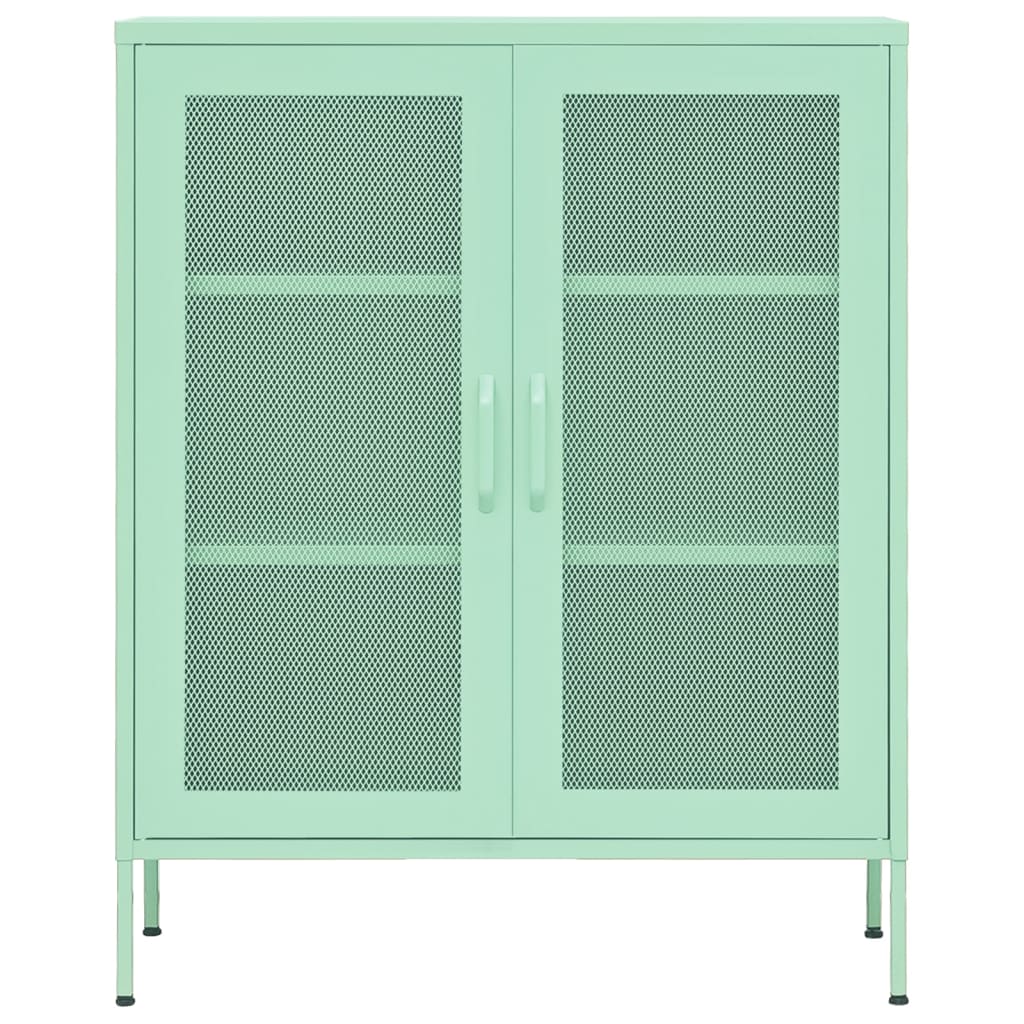 Opbergkast 80X35X0,5 Cm Staal Mint Mintgroen