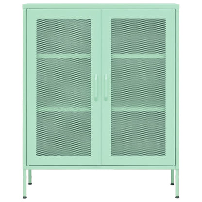 Opbergkast 80X35X0,5 Cm Staal Mint Mintgroen