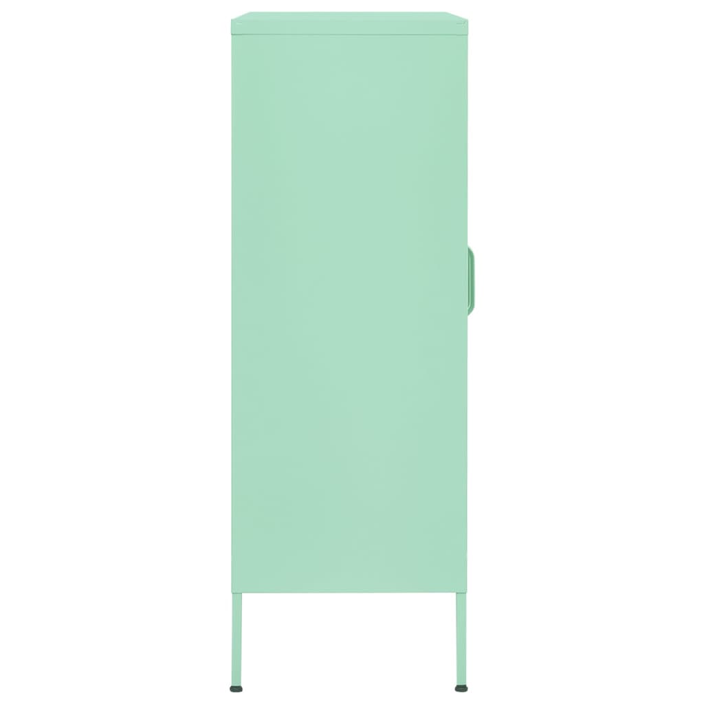 Opbergkast 80X35X0,5 Cm Staal Mint Mintgroen