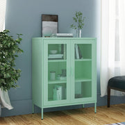 Opbergkast 80x35x101,5 cm staal mintgroen