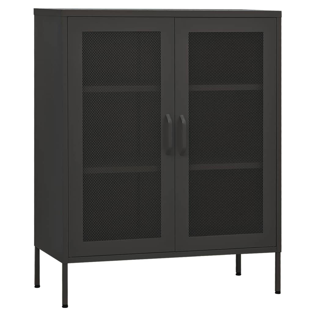 Opbergkast 80X35X0,5 Cm Staal Kleurig Antraciet