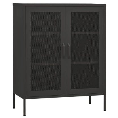 Opbergkast 80X35X0,5 Cm Staal Kleurig Antraciet