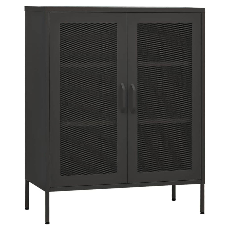 Opbergkast 80X35X0,5 Cm Staal Kleurig Antraciet