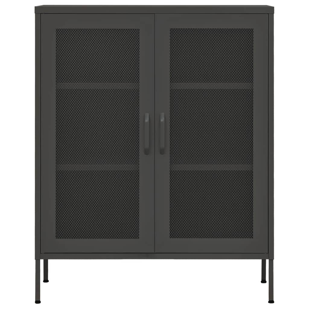 Opbergkast 80X35X0,5 Cm Staal Kleurig Antraciet