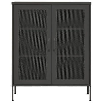 Opbergkast 80X35X0,5 Cm Staal Kleurig Antraciet