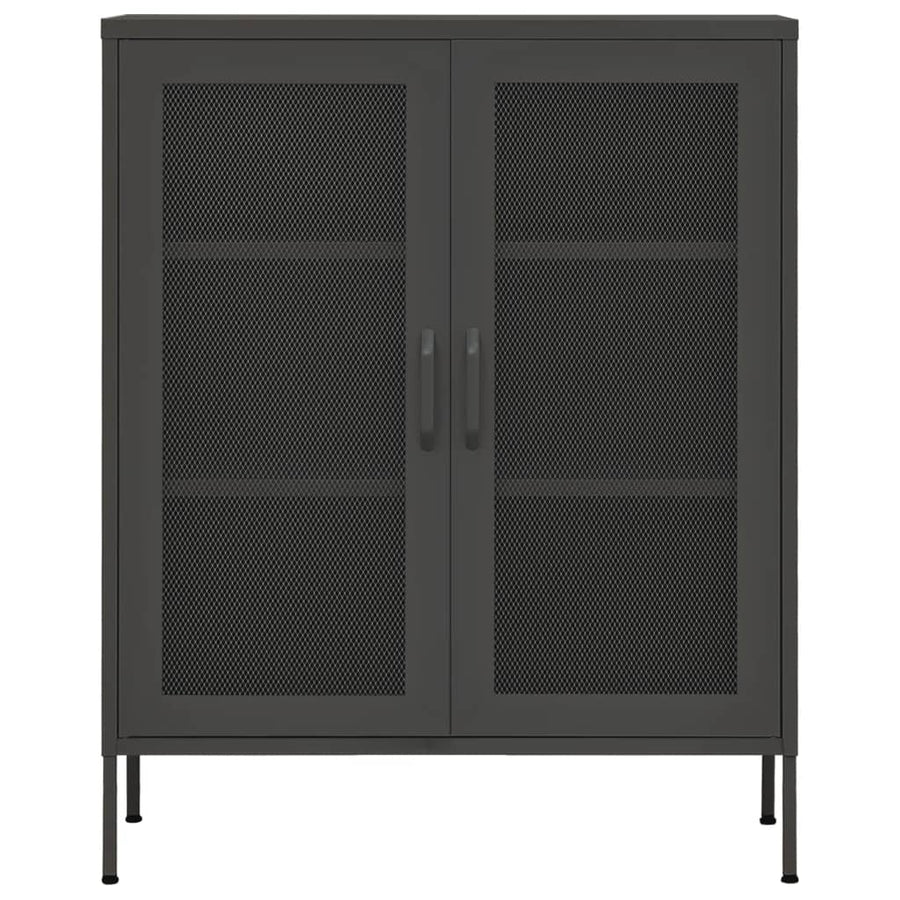 Opbergkast 80X35X0,5 Cm Staal Kleurig Antraciet