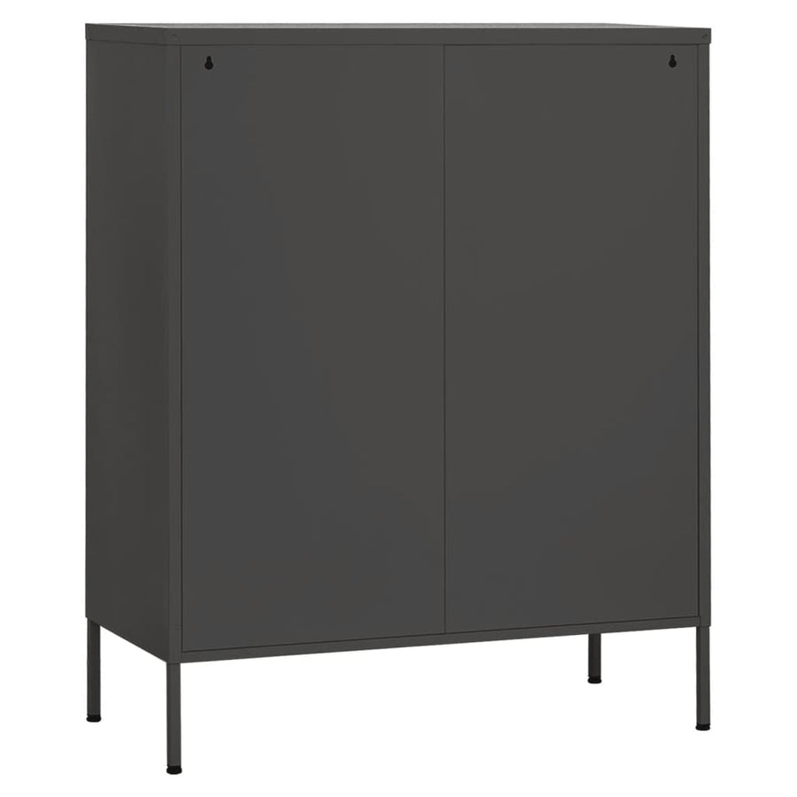 Opbergkast 80X35X0,5 Cm Staal Kleurig Antraciet