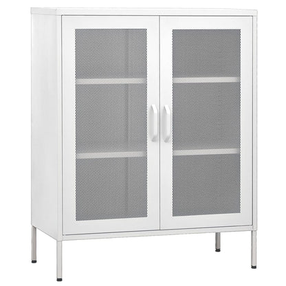 Opbergkast 80X35X101,5 Cm Staal Wit