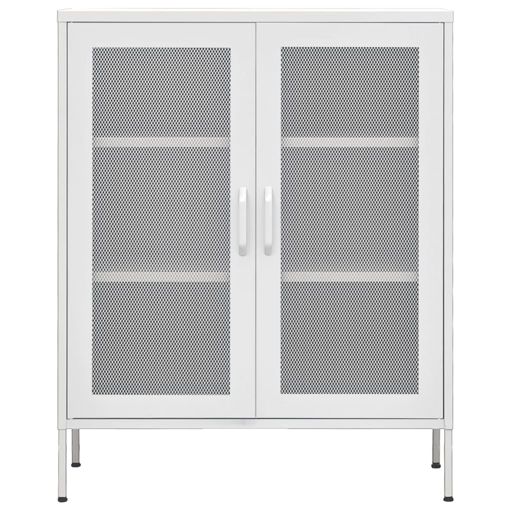 Opbergkast 80X35X101,5 Cm Staal Wit