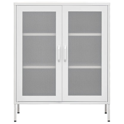 Opbergkast 80X35X101,5 Cm Staal Wit