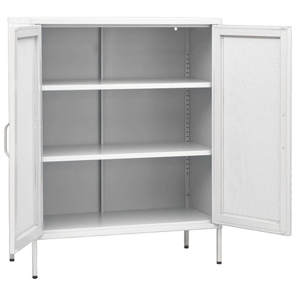 Opbergkast 80X35X101,5 Cm Staal Wit