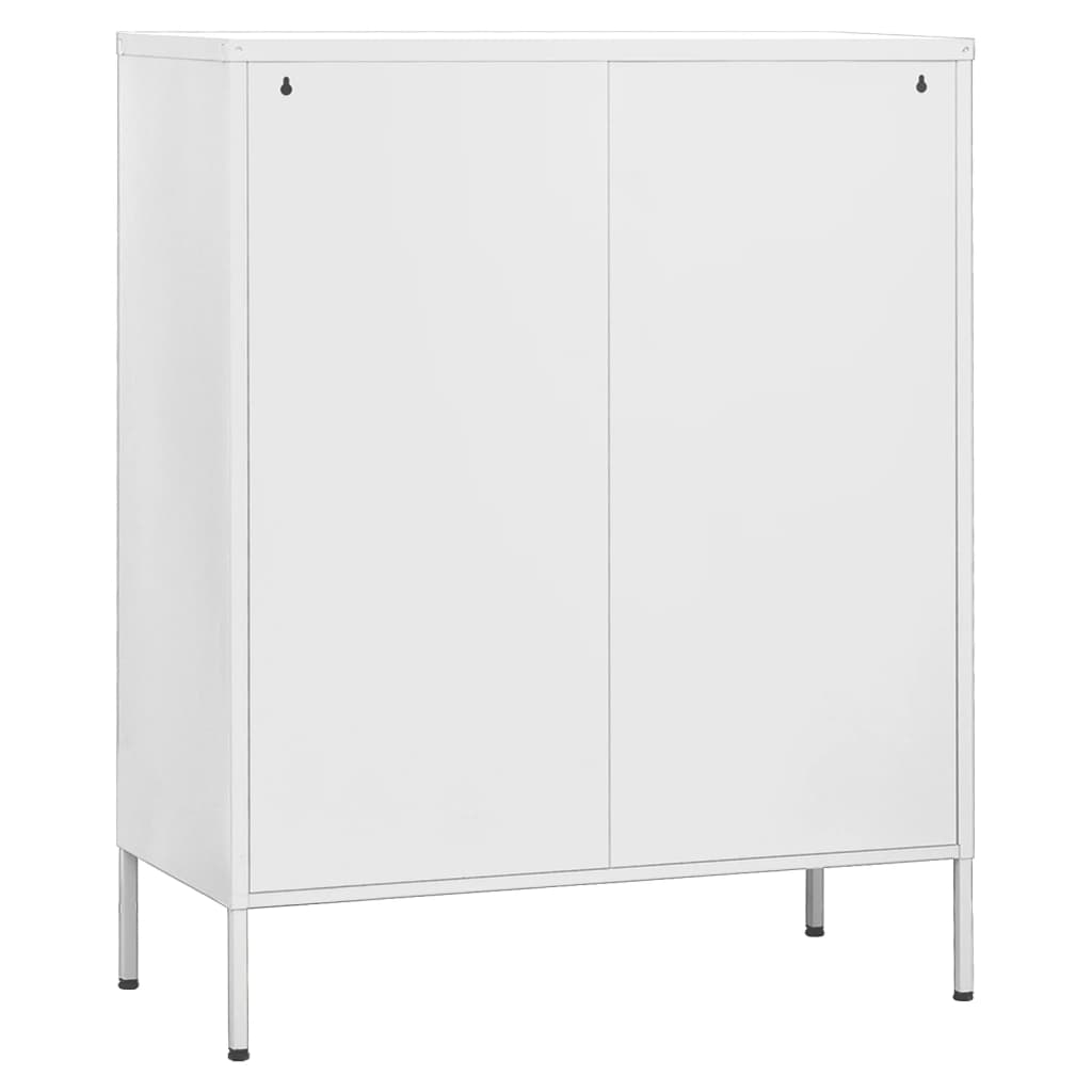 Opbergkast 80X35X101,5 Cm Staal Wit