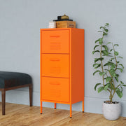 Opbergkast 42,5x35x101,5 cm staal oranje wandmontage