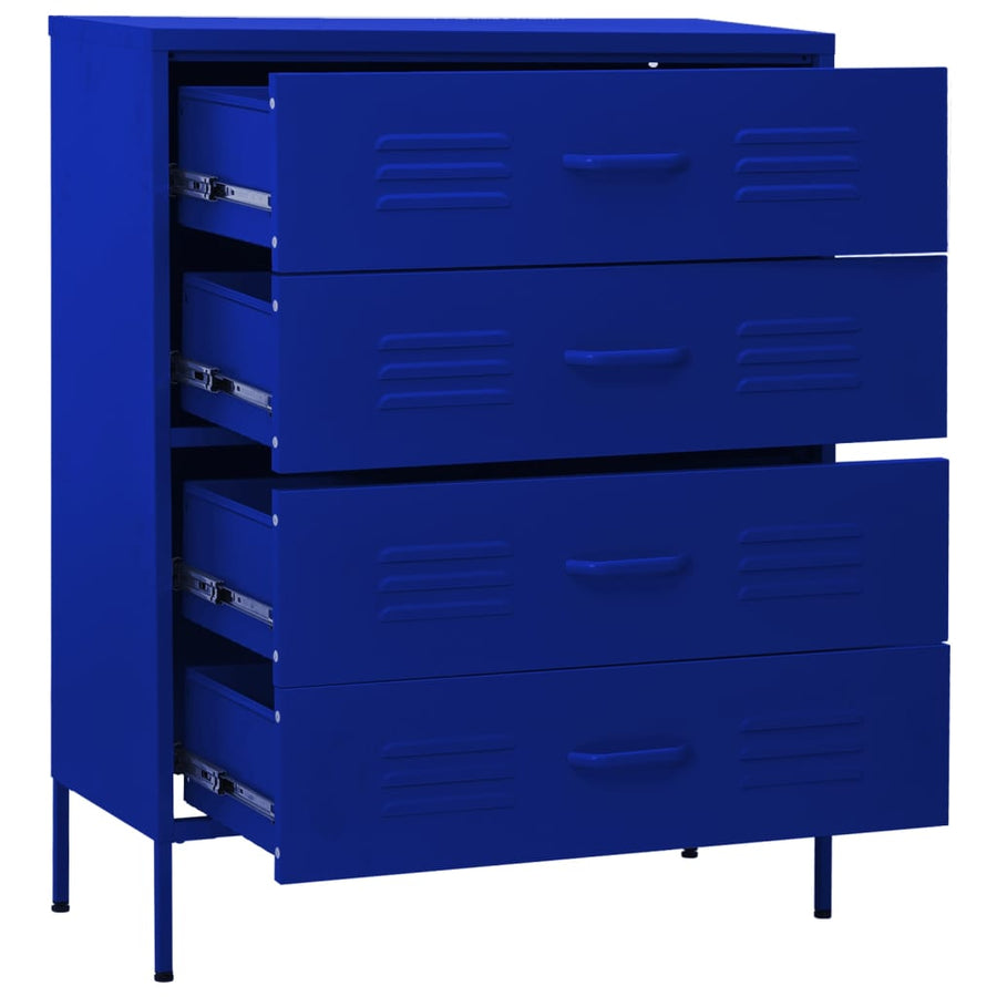 Ladekast 80X35X0,5 Cm Staal Marineblauw