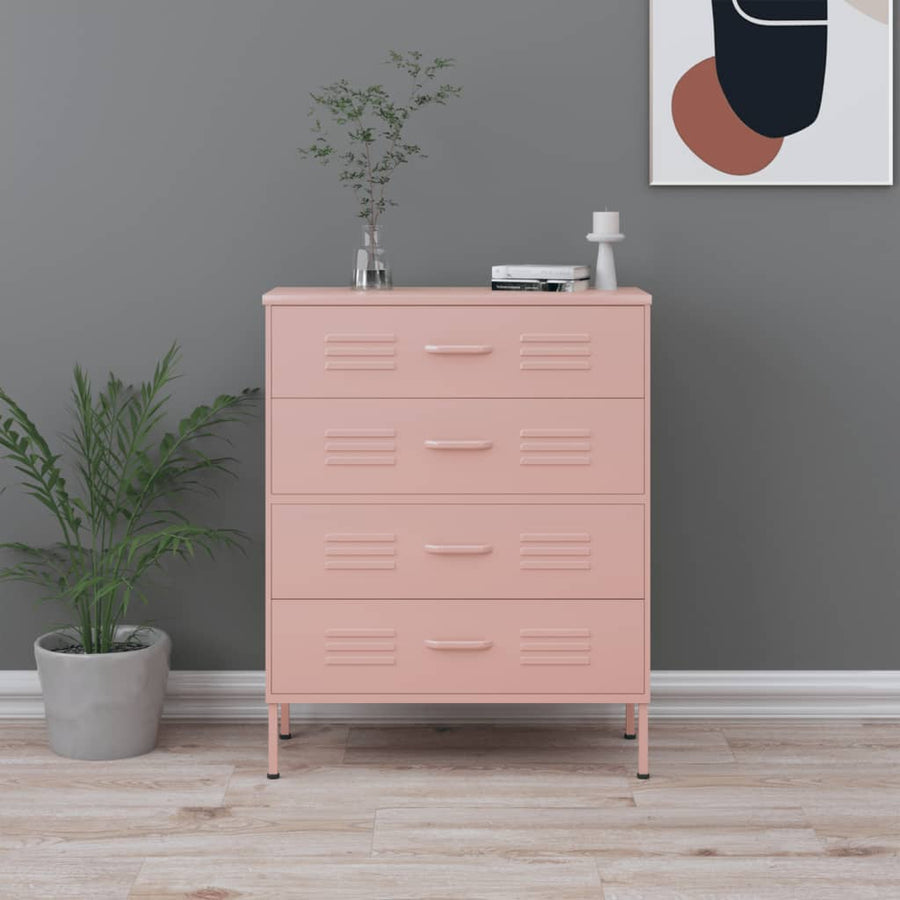 Ladekast 80X35X0,5 Cm Staal Roze