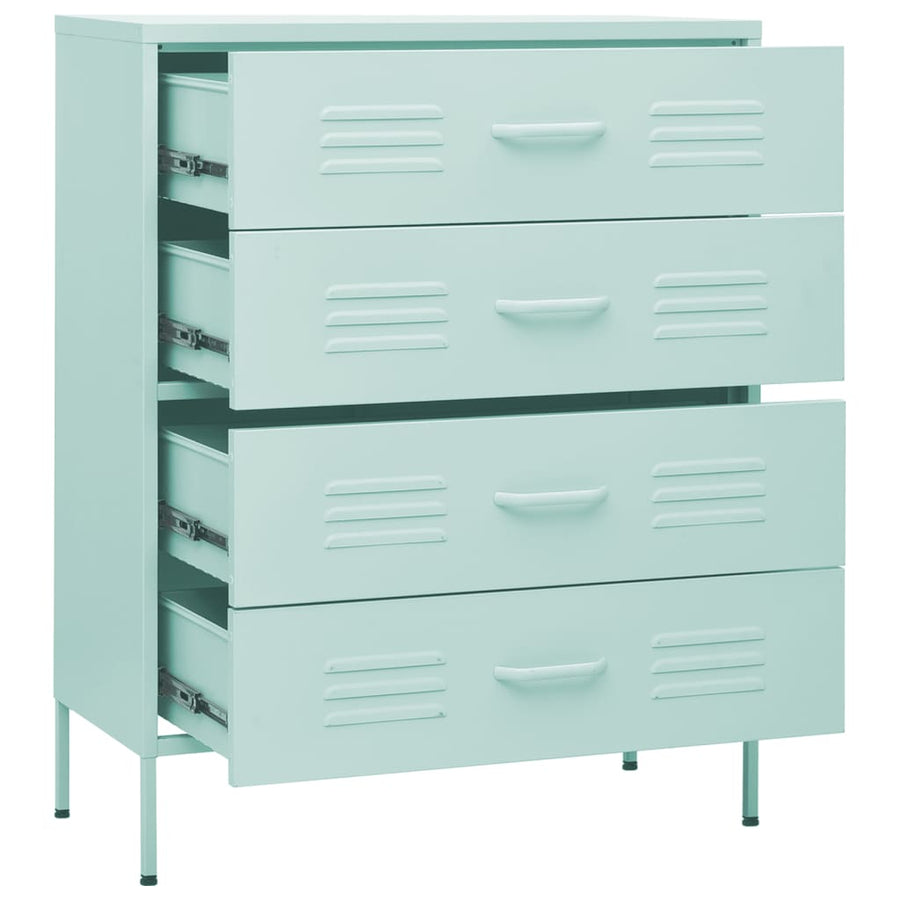 Ladekast 80X35X0,5 Cm Staal Mintkleurig Mintgroen