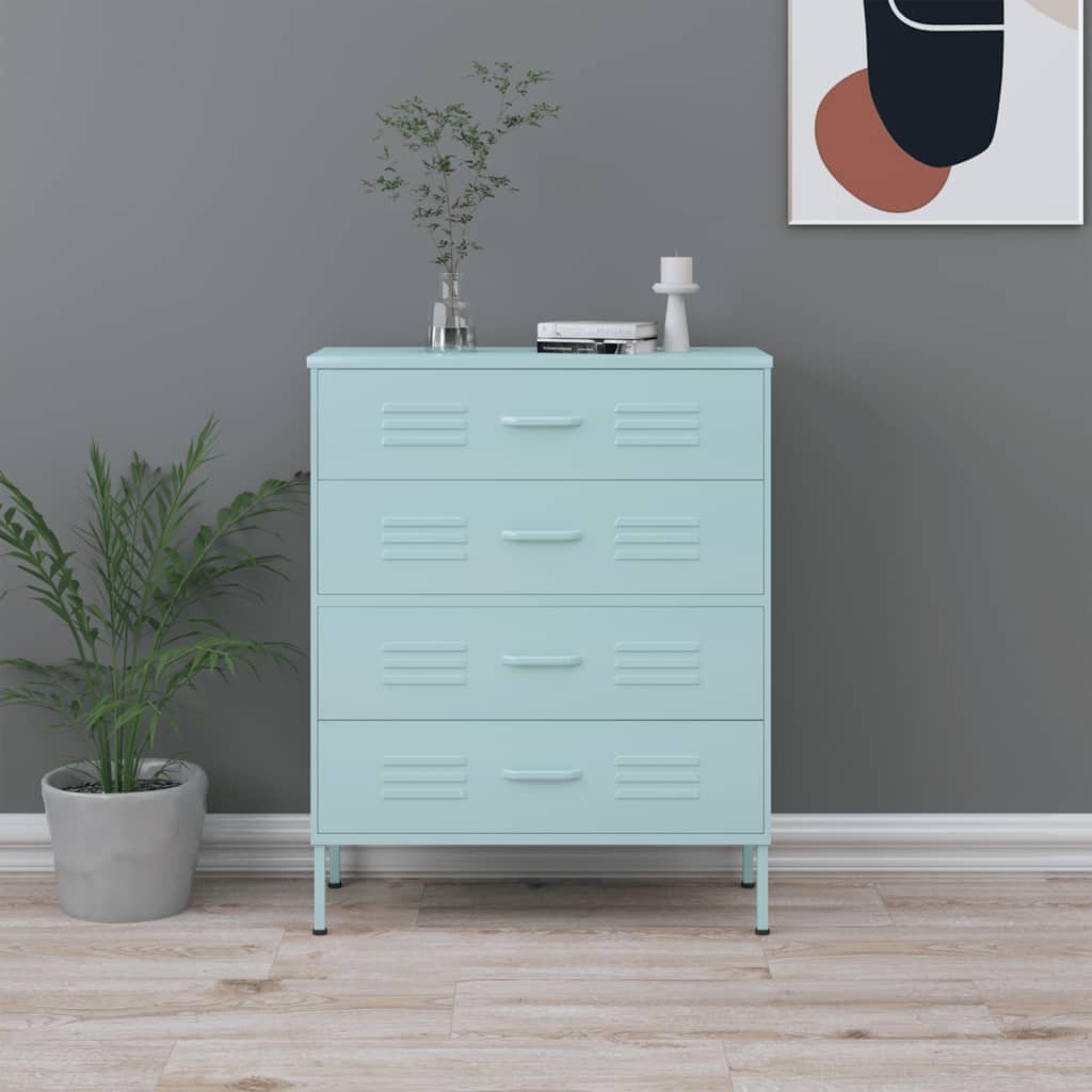 Ladekast 80X35X0,5 Cm Staal Mintkleurig Mintgroen