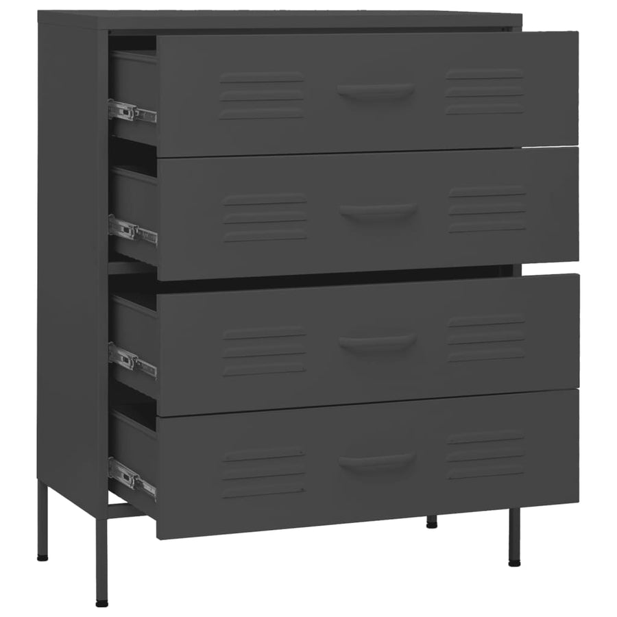 Ladekast 80X35X0,5 Cm Staal Kleurig Antraciet