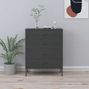 Chest of drawers 80x35x101.5 cm steel anthracite
