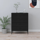 Ladekast 80x35x101,5 cm staal zwart wandmontage