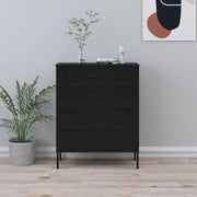 Drawer cabinet 80x35x101.5 cm steel black