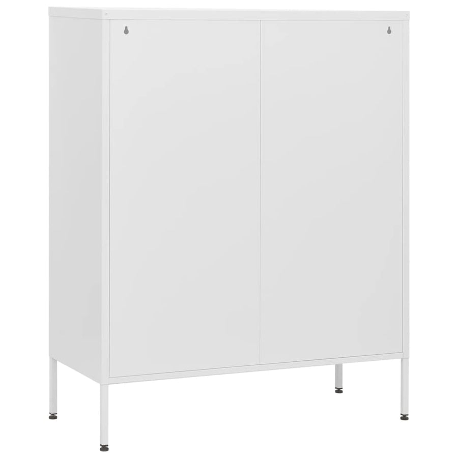 Ladekast 80X35X101,5 Cm Staal Wit