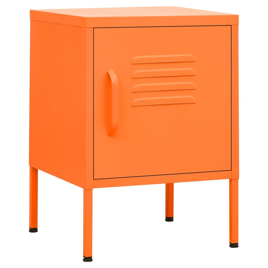Nachtkastje 35X35X5 Cm Staal Oranje 1 orange