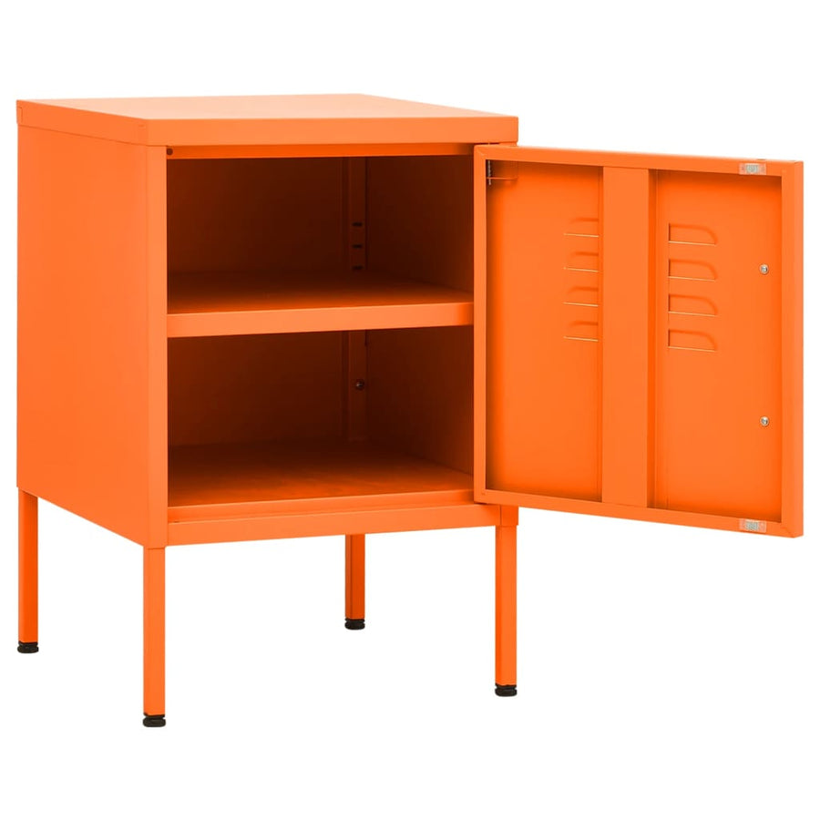 Nachtkastje 35X35X5 Cm Staal Oranje 1 orange