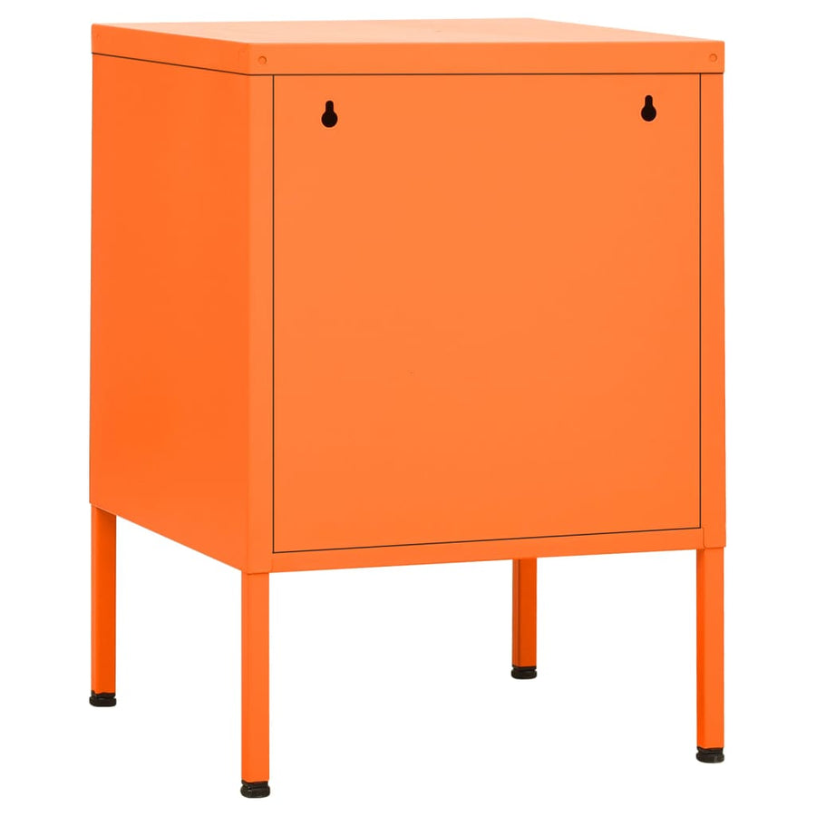 Nachtkastje 35X35X5 Cm Staal Oranje 1 orange