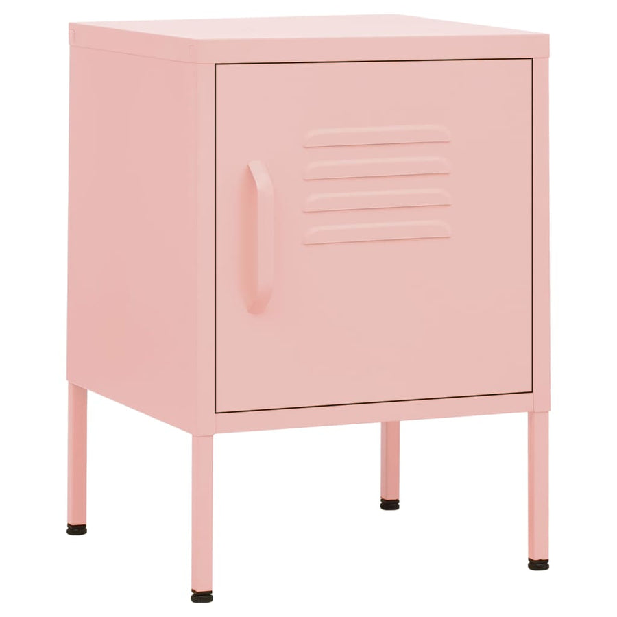 Nachtkastje 35X35X5 Cm Staal 1 Roze