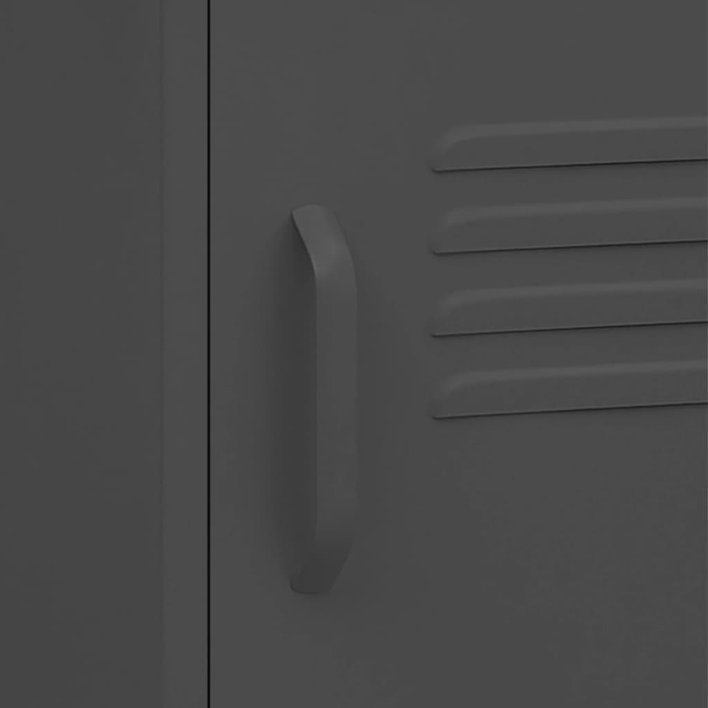 Nachtkastje 35X35X5 Cm Staal Kleurig 1 Antraciet