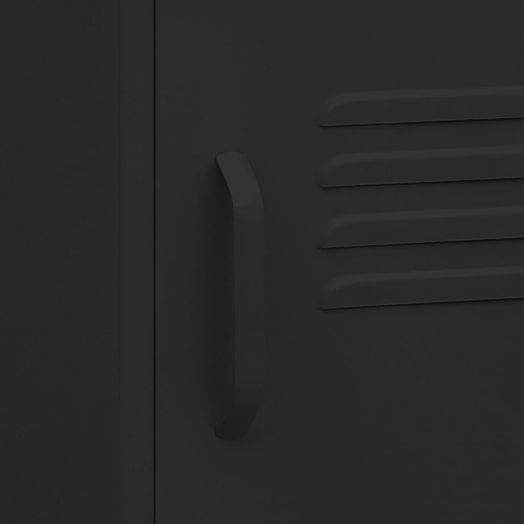 Nachtkastje 35X35X5 Cm Staal 1 Zwart