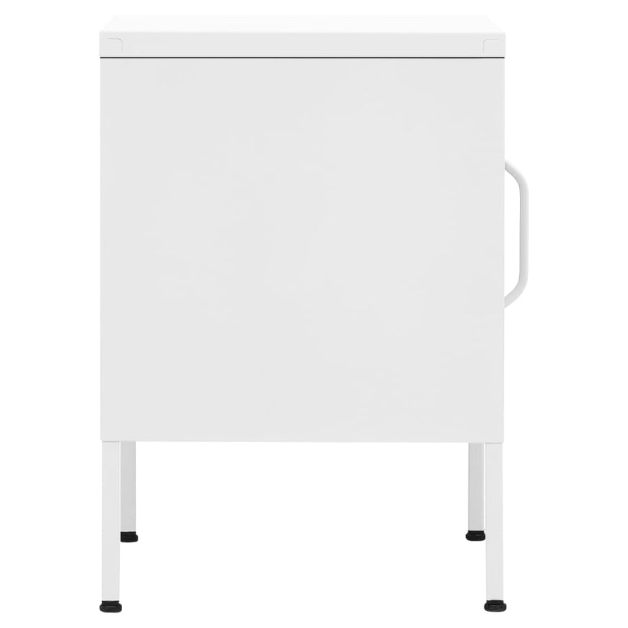 Nachtkastje 35X35X51 Cm Staal Wit