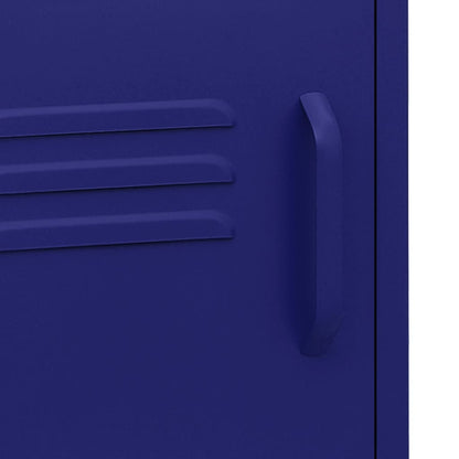 Nachtkastje 35X35X5 Cm Staal 1 Marineblauw