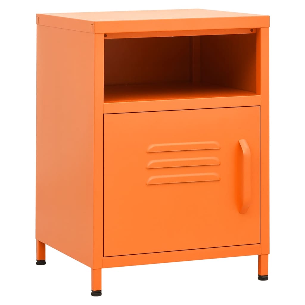 Nachtkastje 35X35X5 Cm Staal Oranje 1 orange