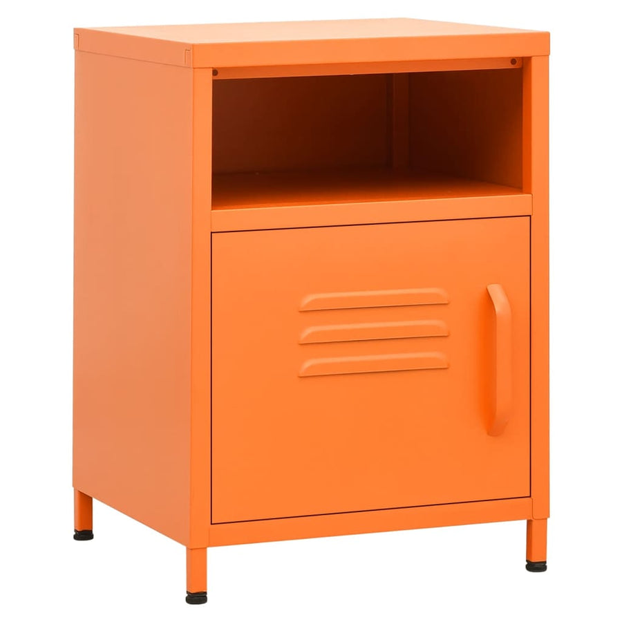Nachtkastje 35X35X5 Cm Staal Oranje 1 orange