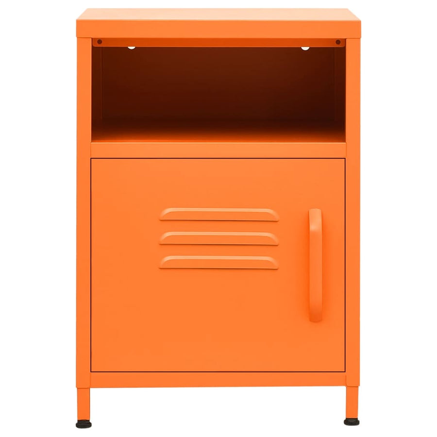 Nachtkastje 35X35X5 Cm Staal Oranje 1 orange